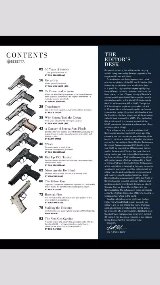 Tangkapan layar Beretta Magazine