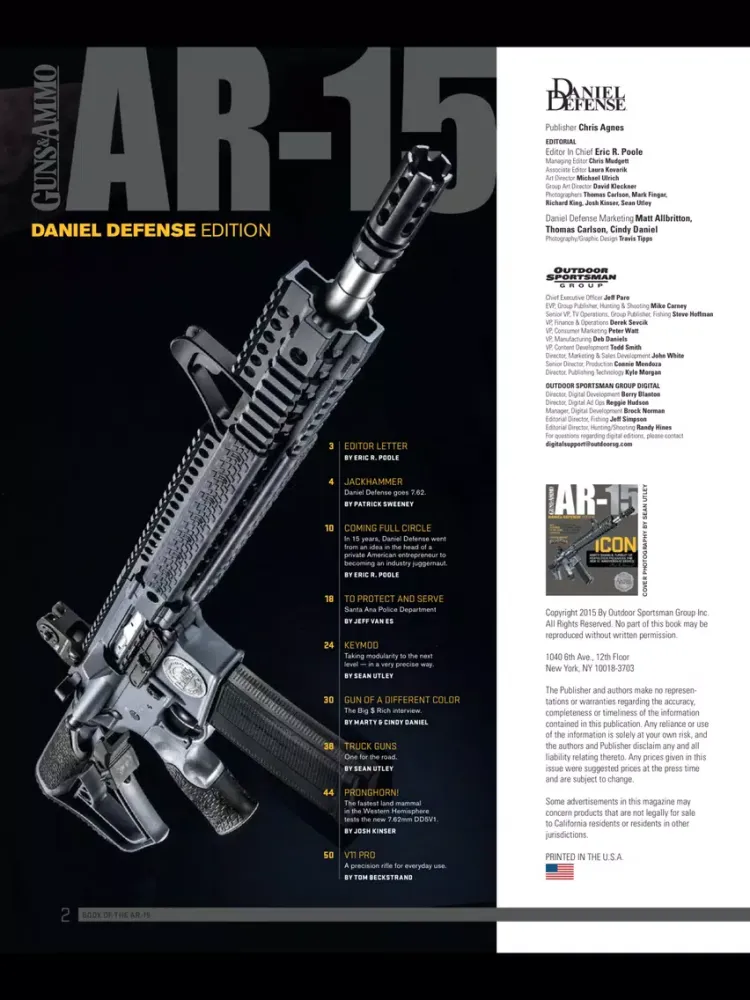 Zrzuty ekranu Daniel Defense Magazine iPad 