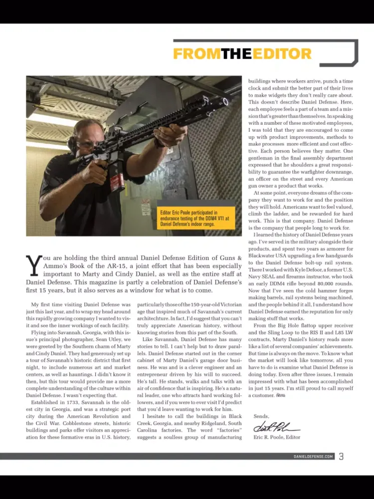 Zrzuty ekranu Daniel Defense Magazine iPad 