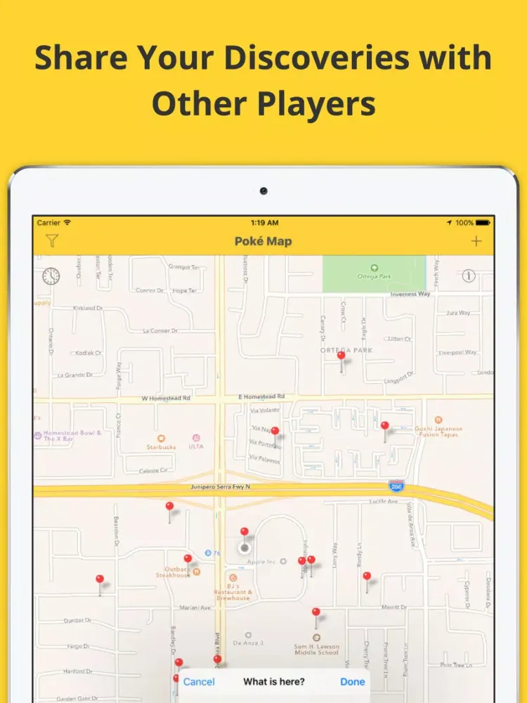 Map Radar - Guide For Pokemon Go: Search, Find and Share Rare Pokemon Location iPad  Screenshots