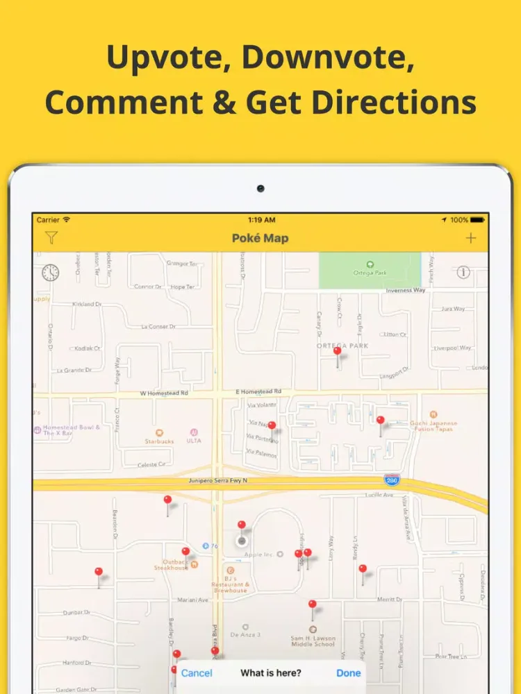 Map Radar - Guide For Pokemon Go: Search, Find and Share Rare Pokemon Location iPad  Screenshots