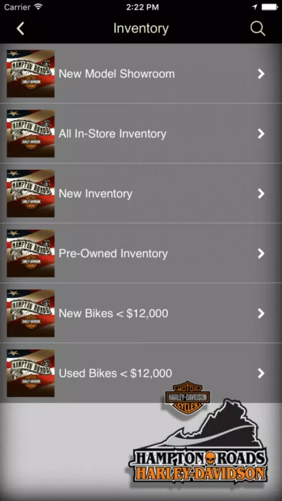 Hampton Roads Harley-Davidson Ekran Görüntüleri