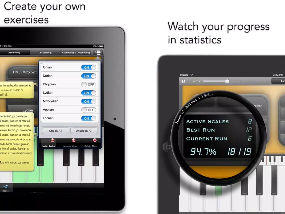 goodEar Scales - Ear Training iPad  Screenshots