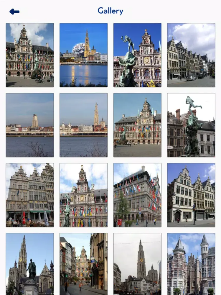 Tangkapan layar Antwerp City Guide iPad