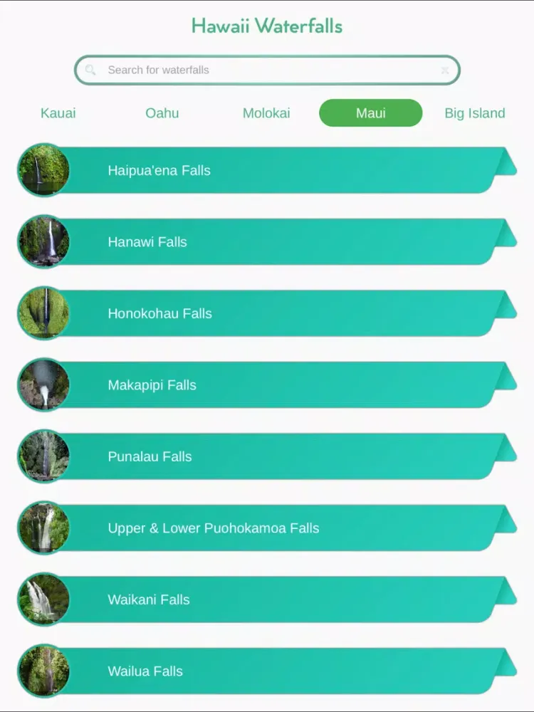 صور Hawaii Waterfalls Guide iPad 