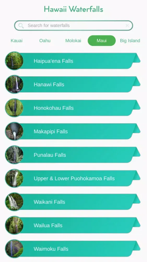 صور Hawaii Waterfalls Guide