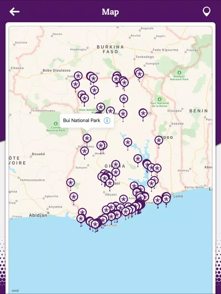 Ghana Tourism iPad  Screenshots