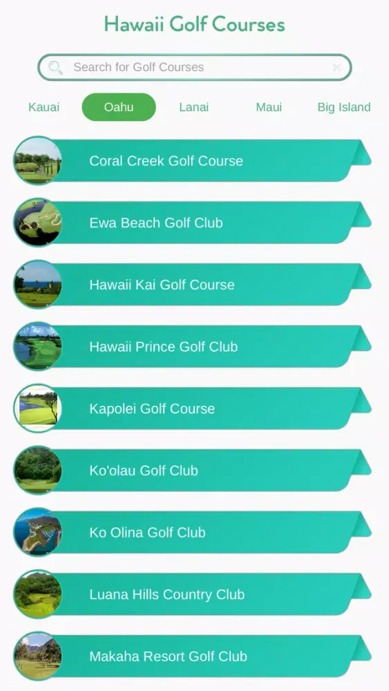 Best Hawaii Golf Courses سکرین شاٹس