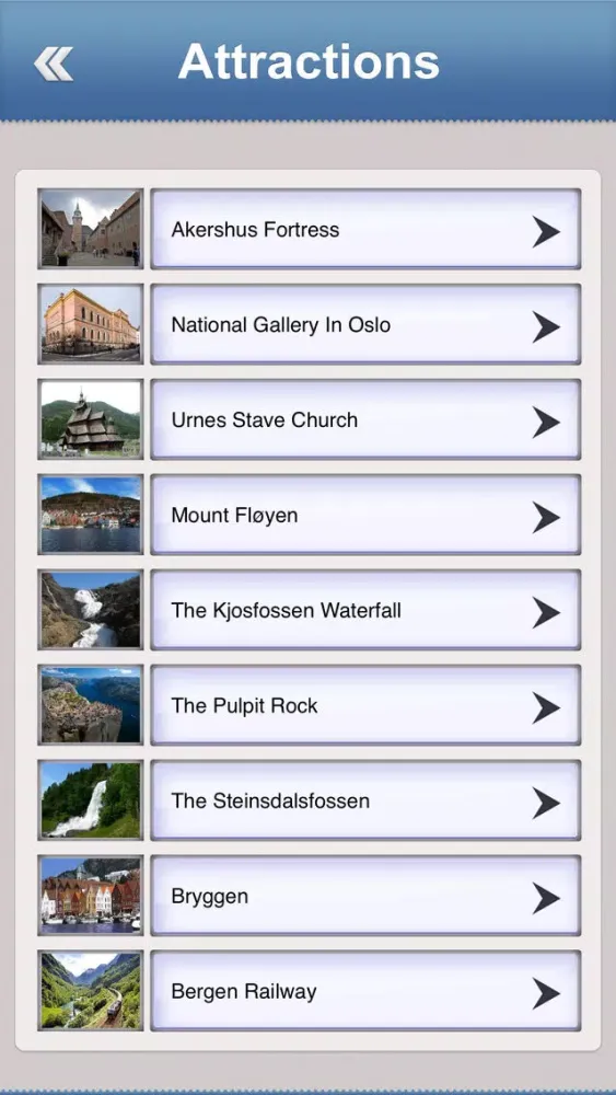 Capturas de tela do Norway Offline Travel Guide