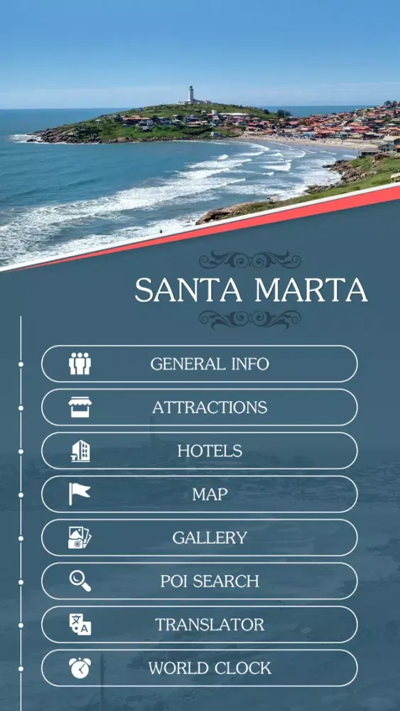 Captures d'écran de Santa Marta Travel Guide