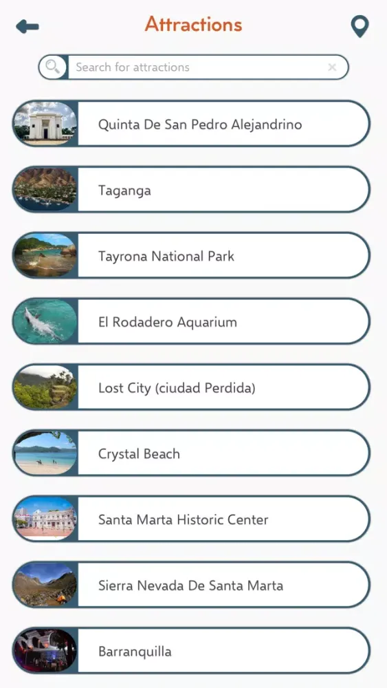 Captures d'écran de Santa Marta Travel Guide