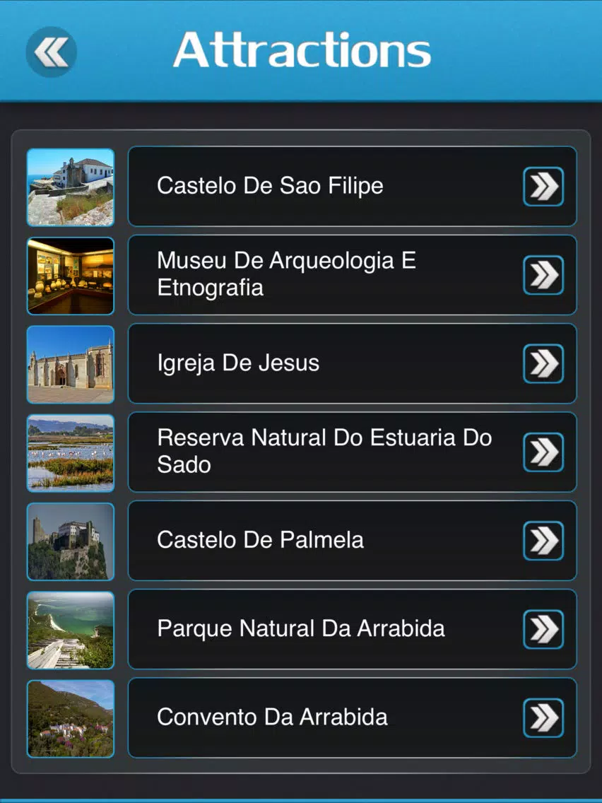 Capturas de tela do Setubal Travel Guide iPad 
