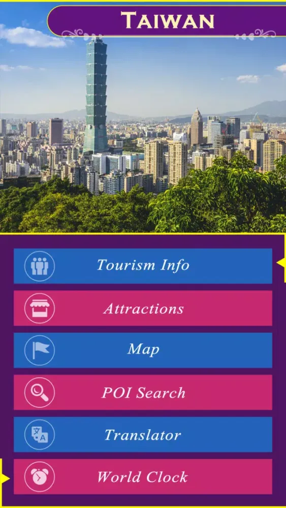 Capturas de tela do Taiwan Tourist Guide