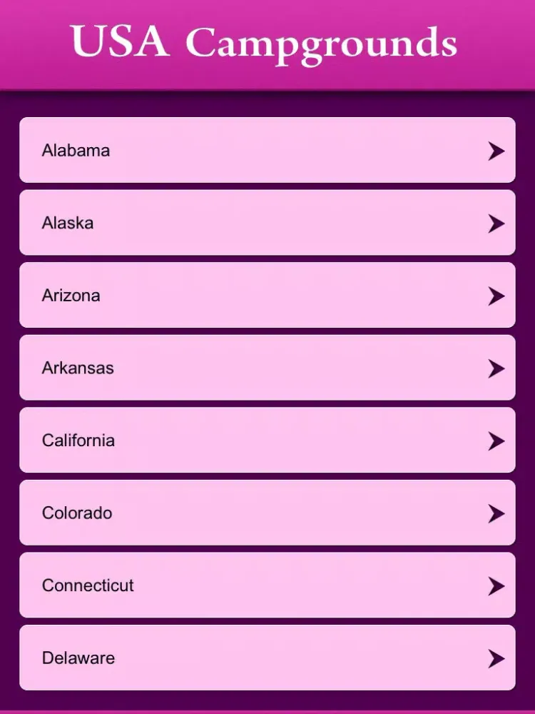 USA Campgrounds and RV Parks iPad 应用截图