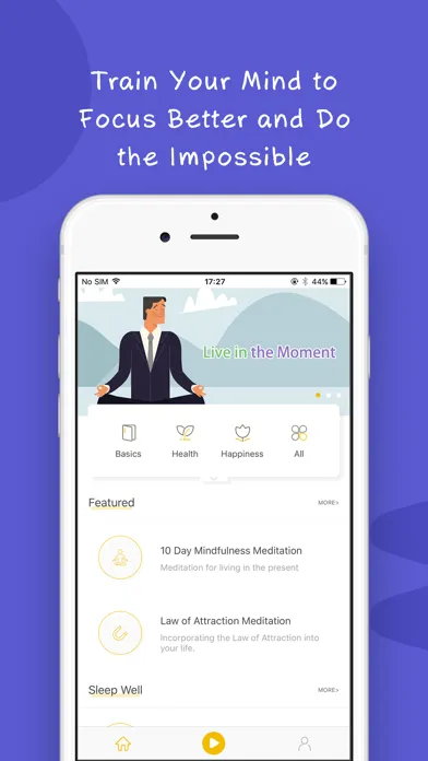 Capturas de pantalla de Now: Guided Meditation and Mindfulness
