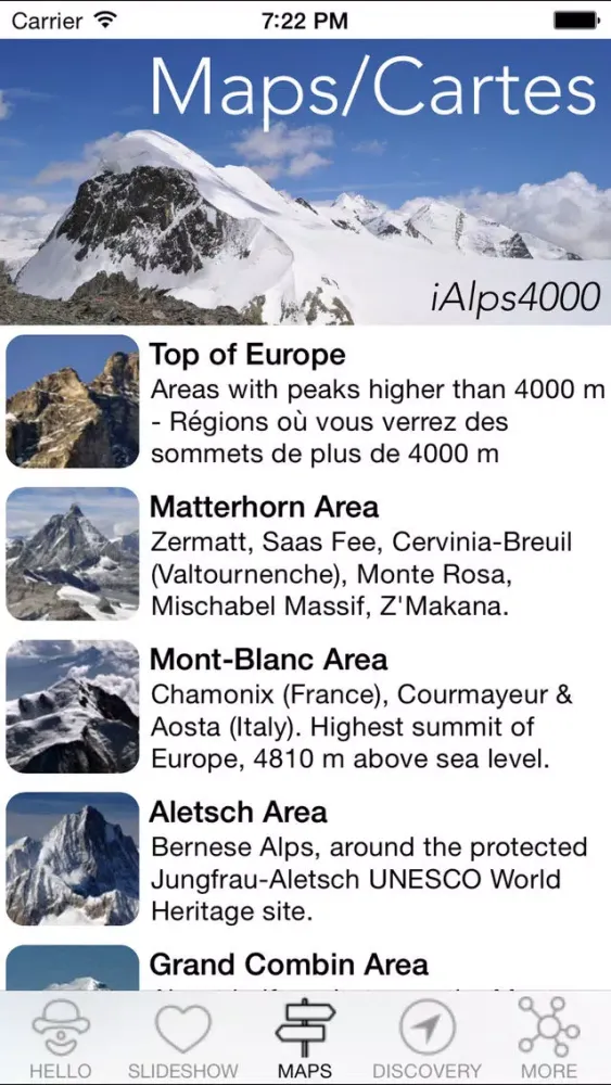 iAlps4000 - Around the highest peaks Screenshots