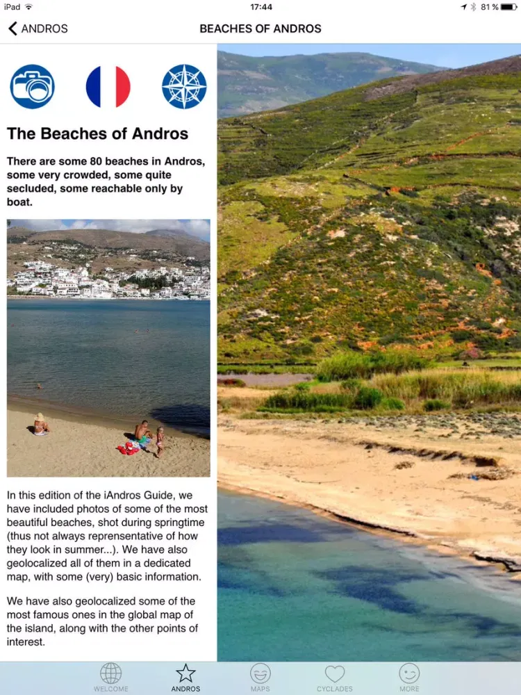 Zrzuty ekranu Andros - The Cyclades in Your Pocket iPad 