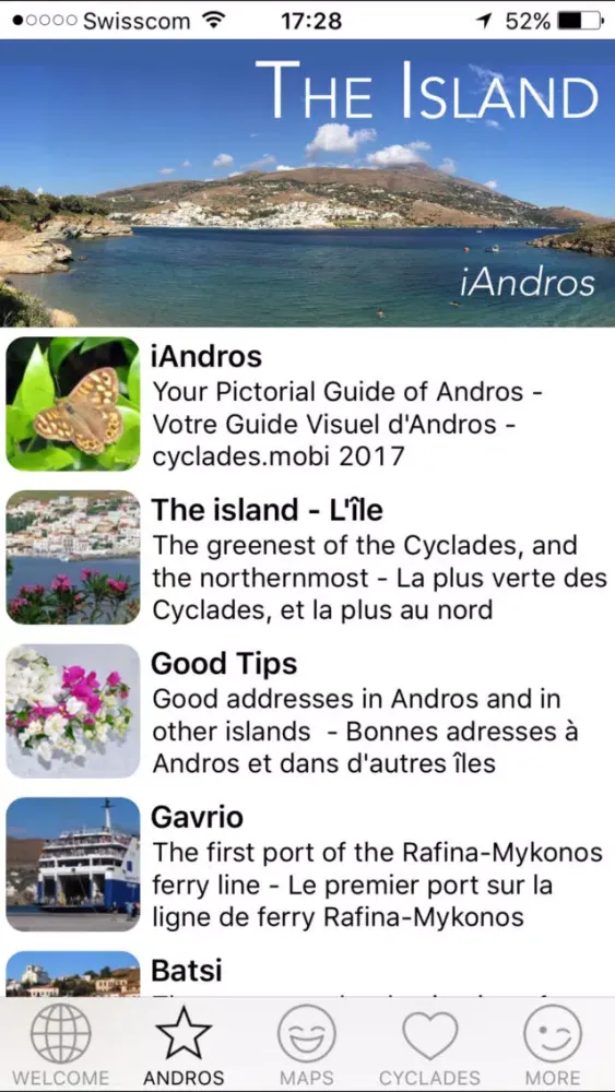 Zrzuty ekranu Andros - The Cyclades in Your Pocket