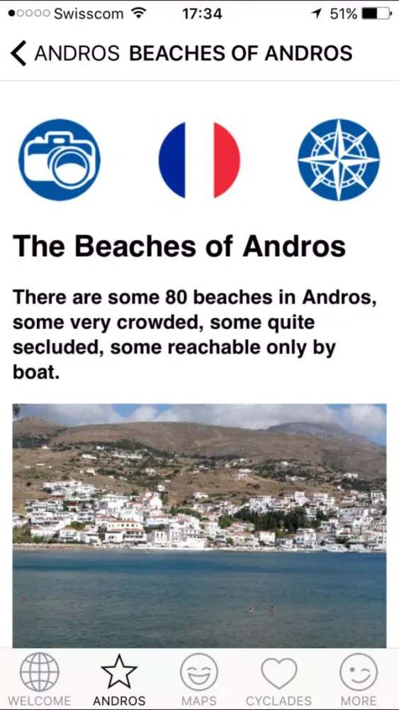 Zrzuty ekranu Andros - The Cyclades in Your Pocket