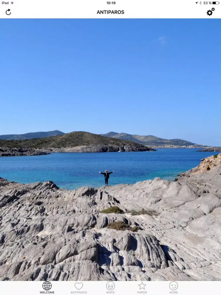 Tangkapan skrin Antiparos - The Cyclades in Your Pocket iPad 