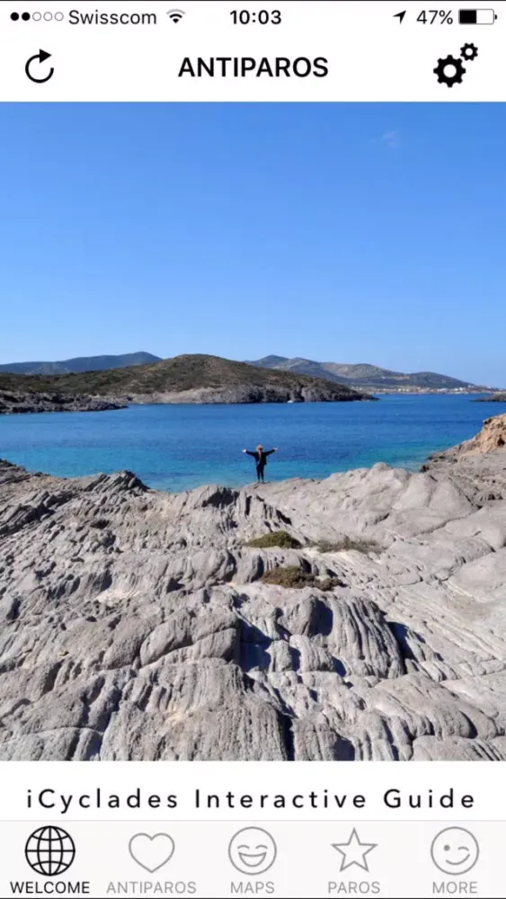 Tangkapan skrin Antiparos - The Cyclades in Your Pocket