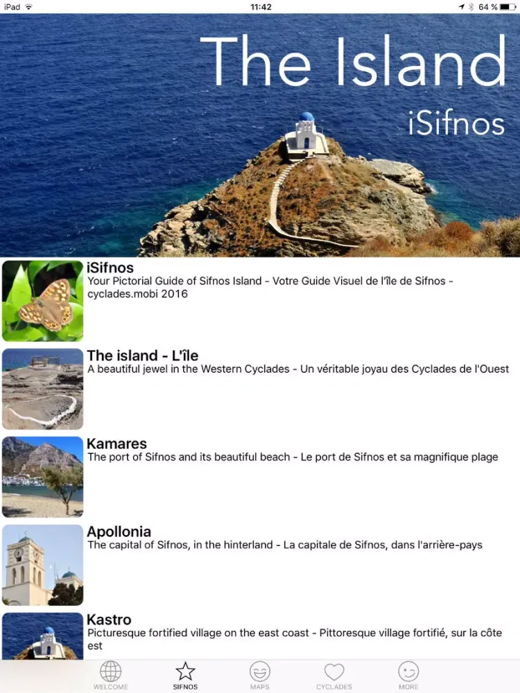 Sifnos - The Cyclades in Your Pocket iPad  스크린샷