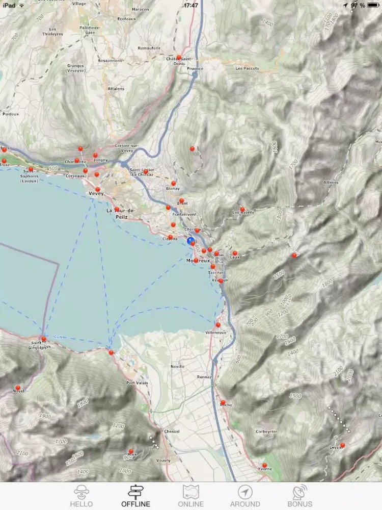 SwissMaps - Switzerland iGuides iPad 应用截图