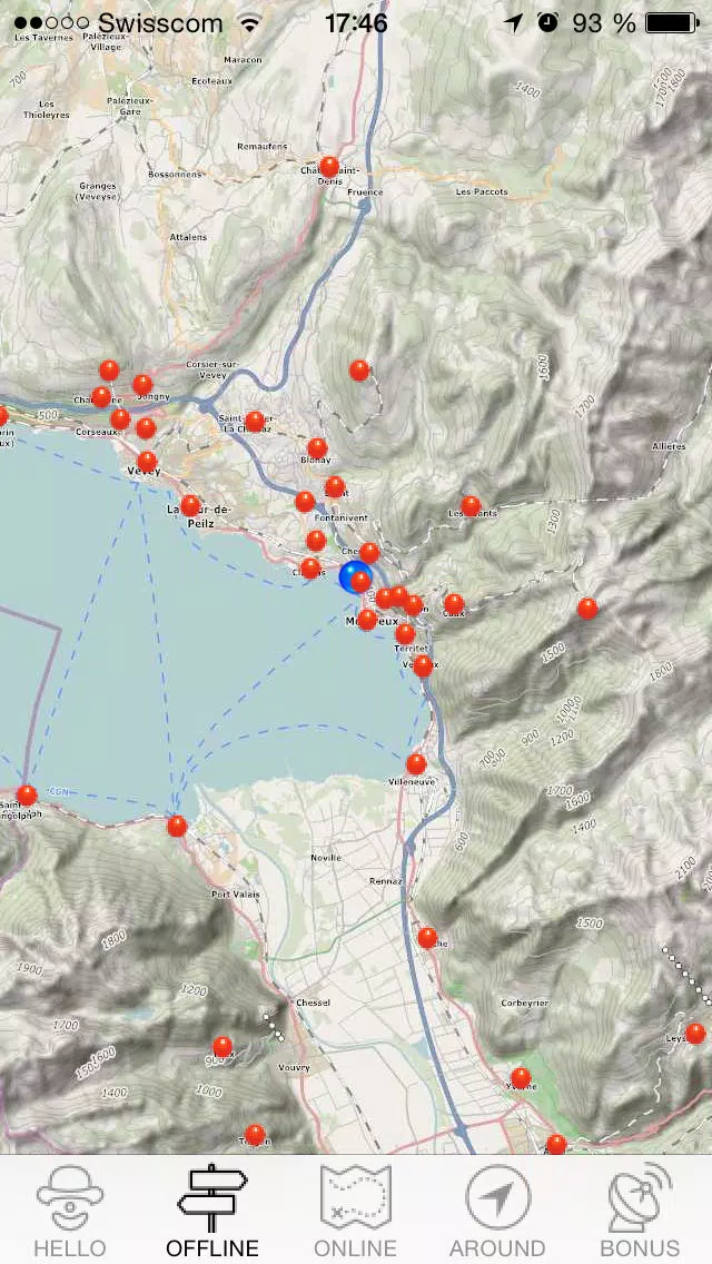ภาพหน้าจอของ SwissMaps - Switzerland iGuides