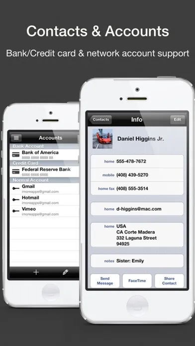 Secrets Folder Pro (Lock your photos, videos, contacts, accounts, notes and browser) Screenshots