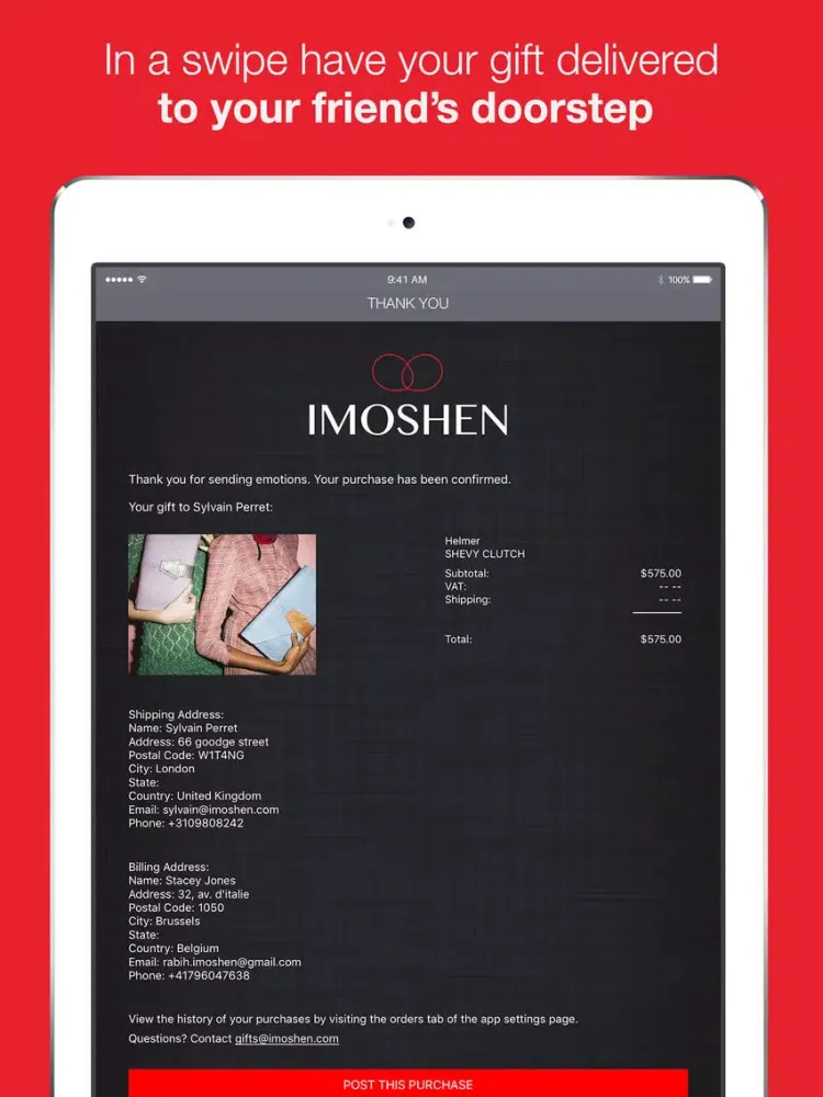 تصاویر Imoshen: Gifting & Social Networking iPad 