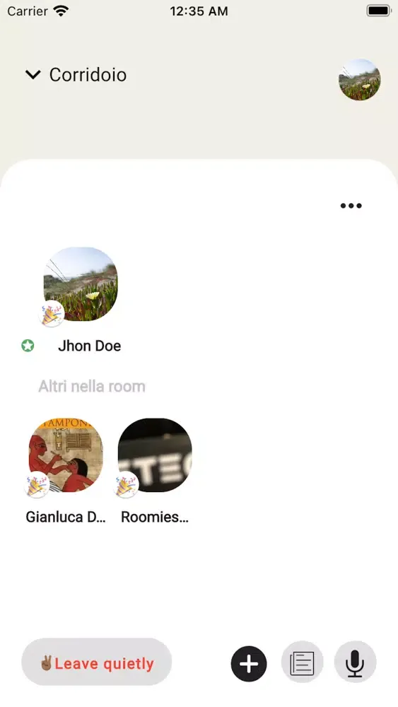 ภาพหน้าจอของ Roomies - Clubs audio chat