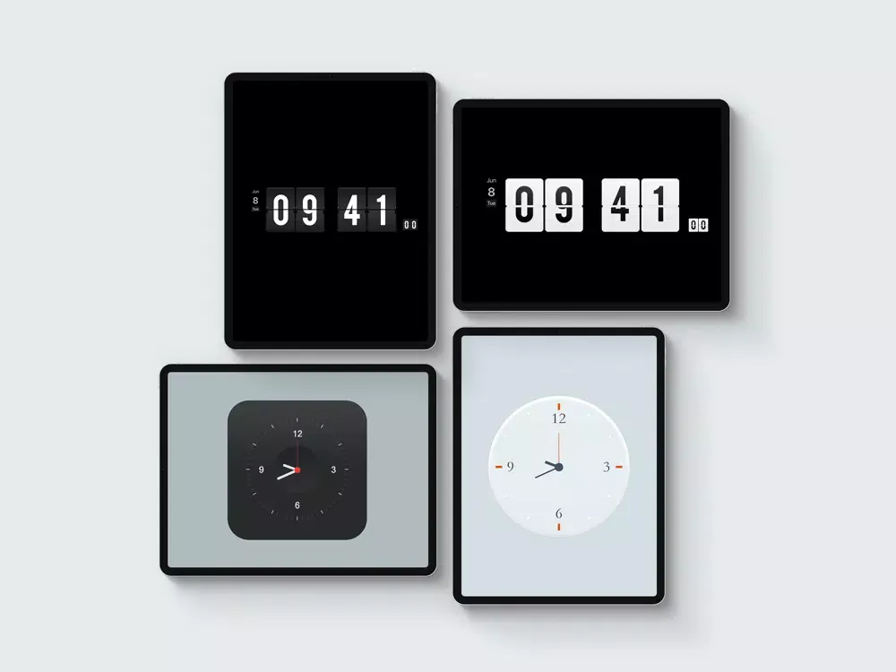 Tangkapan skrin iClock - Desktop Clock iPad 