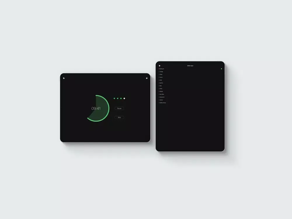 Tangkapan skrin iClock - Desktop Clock iPad 