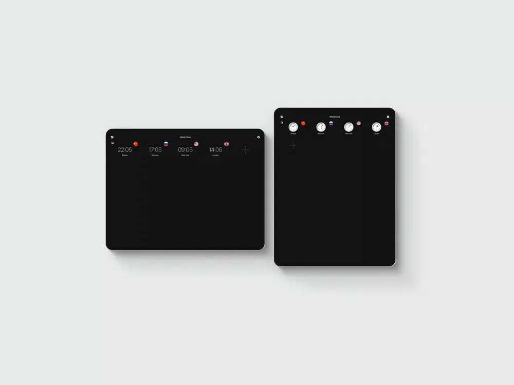 Tangkapan skrin iClock - Desktop Clock iPad 