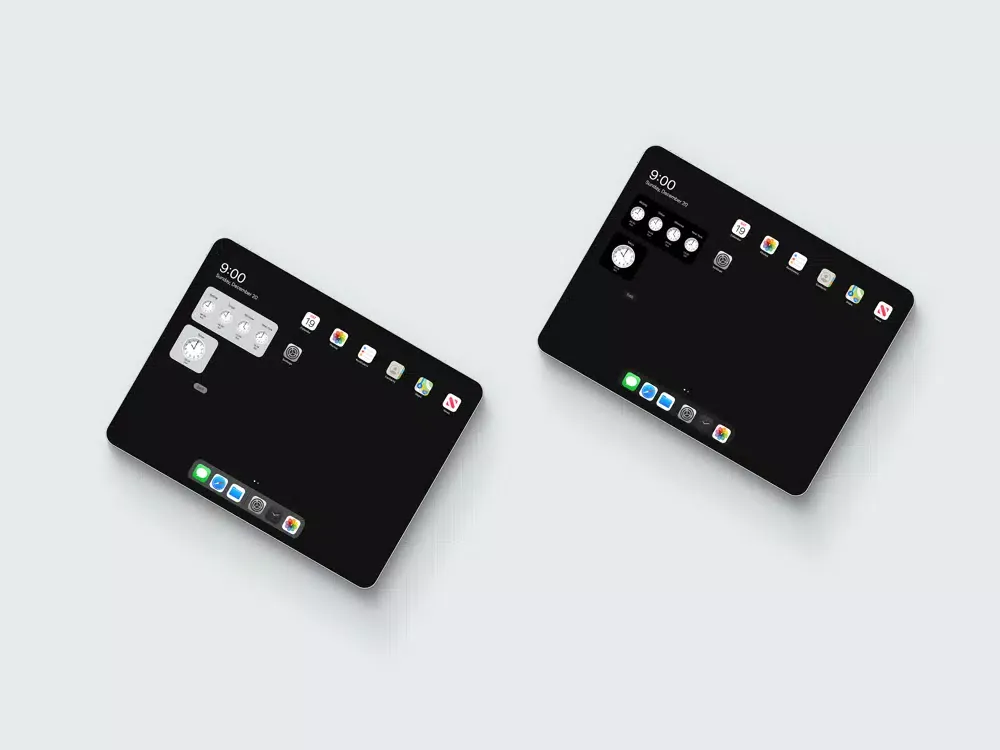 Tangkapan skrin iClock - Desktop Clock iPad 