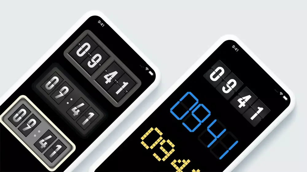 Tangkapan skrin iClock - Desktop Clock