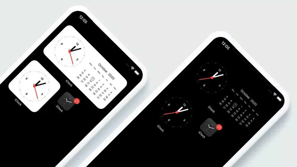 Tangkapan skrin iClock - Desktop Clock