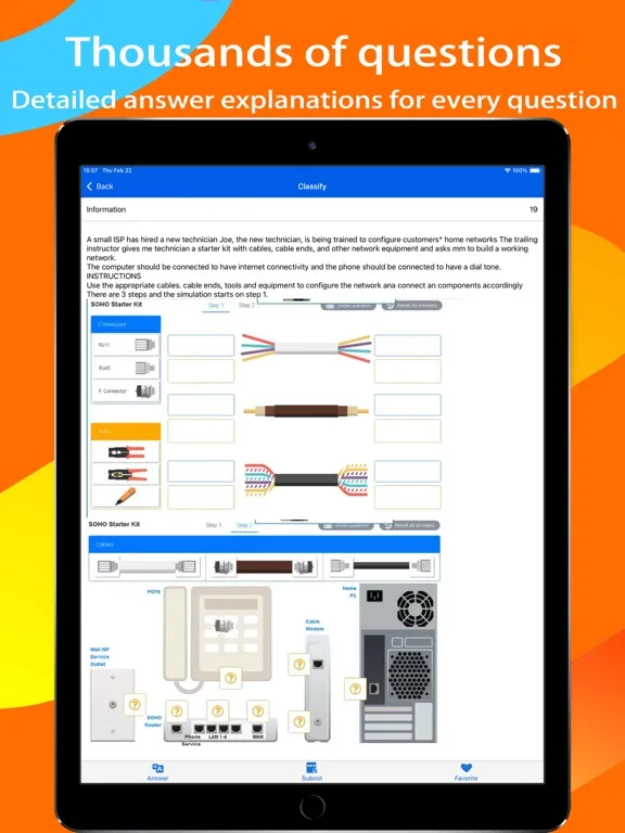 ภาพหน้าจอของ CompTIA A+ Prep & Test iPad 