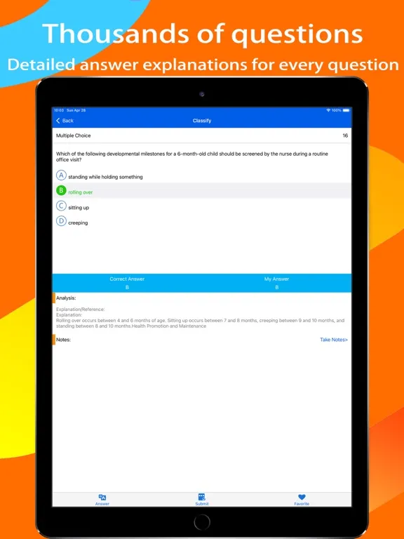 Capturas de tela do NCLEX PN Prep & Test iPad 
