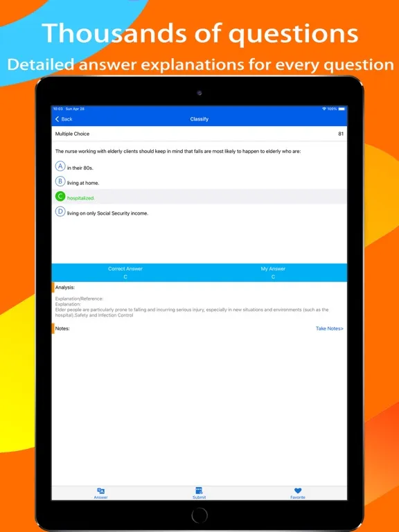 Capturas de tela do NCLEX PN Prep & Test iPad 
