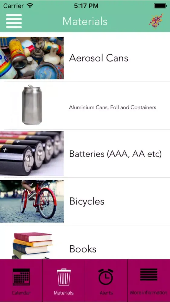 Ashfield Council's Waste Guide Screenshots