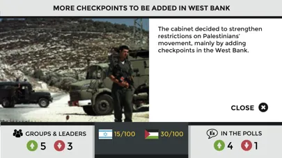 Captures d'écran de PeaceMaker: Israeli Palestinian Conflict