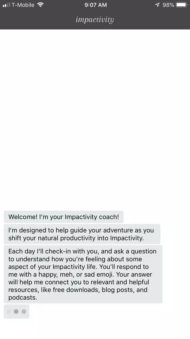 Screenshot di Impactivity Coach