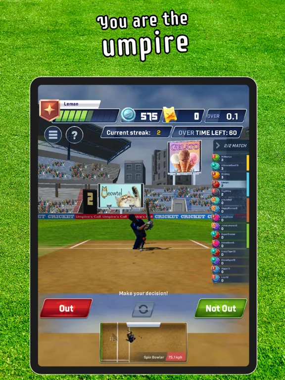 Capturas de tela do Cricket LBW - Umpire's Call iPad 