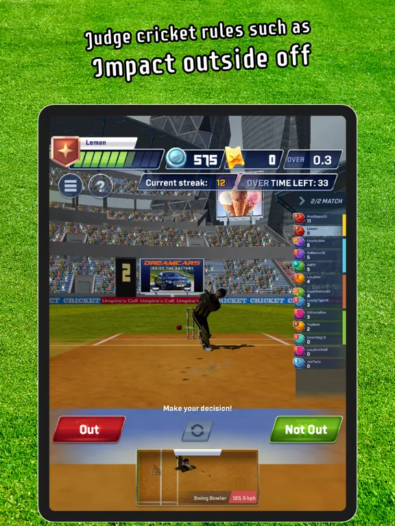 Capturas de tela do Cricket LBW - Umpire's Call iPad 