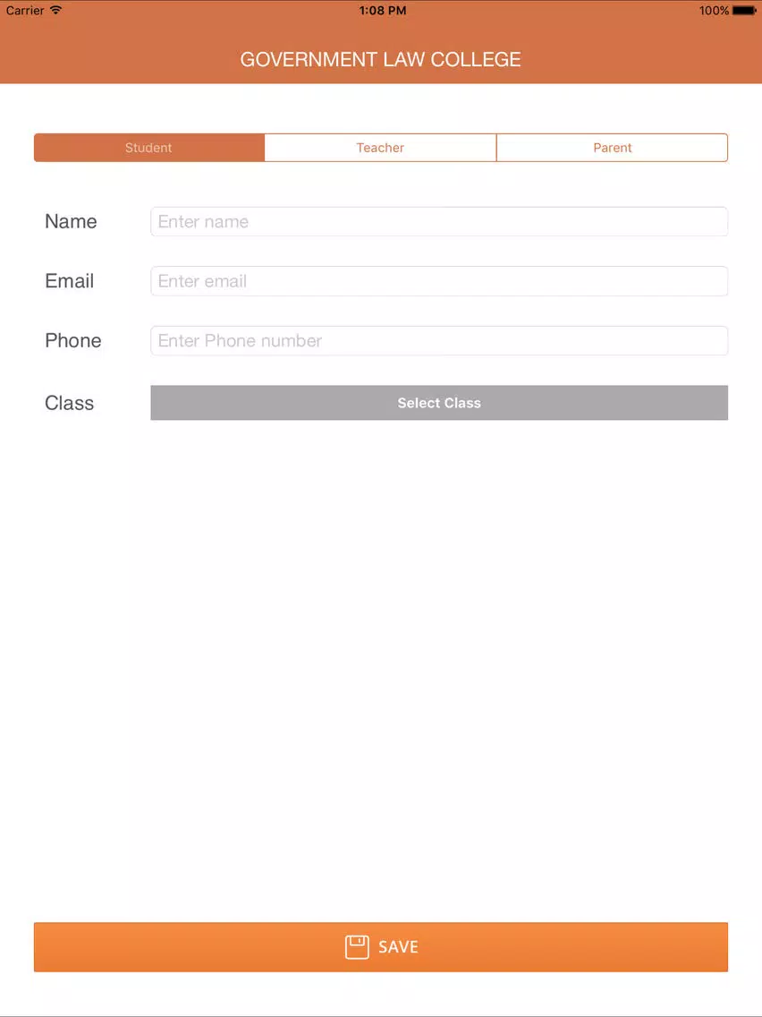 Tangkapan skrin Government Law College, Mumbai iPad 