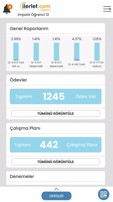 ilerlet.com Öğrenci Screenshots
