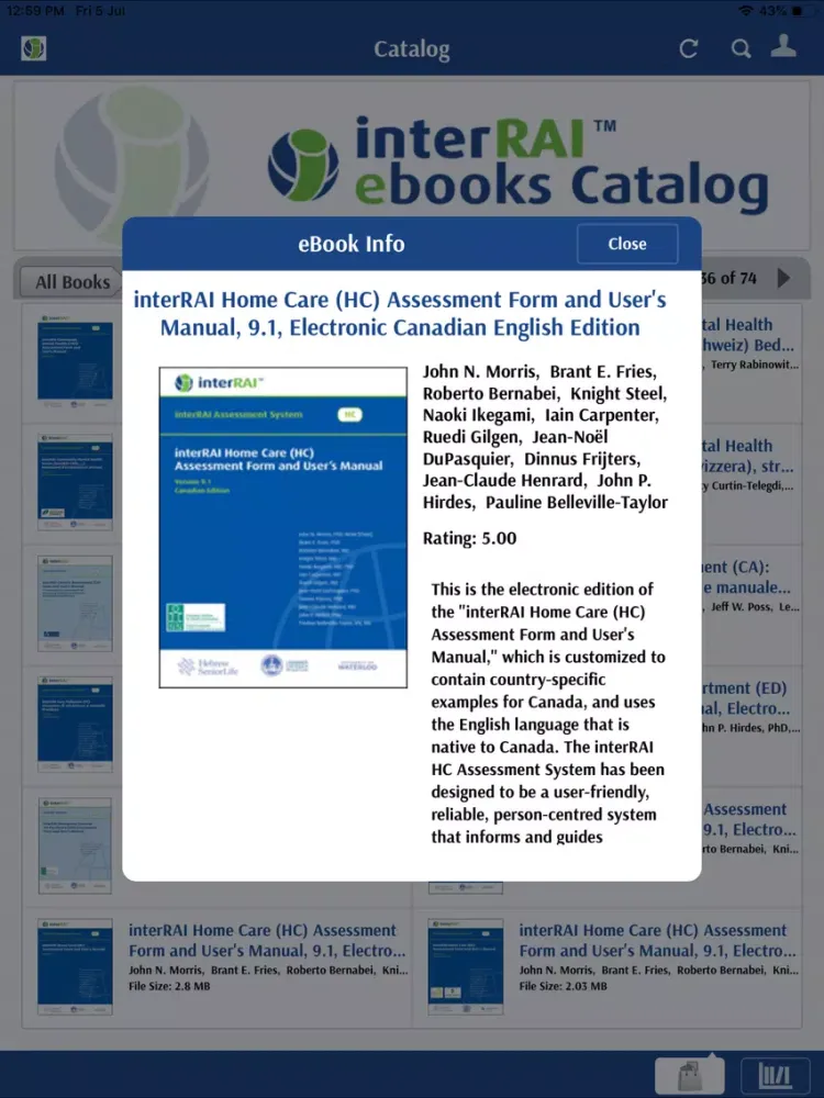 interRAI ebooks iPad  স্ক্রিনশট