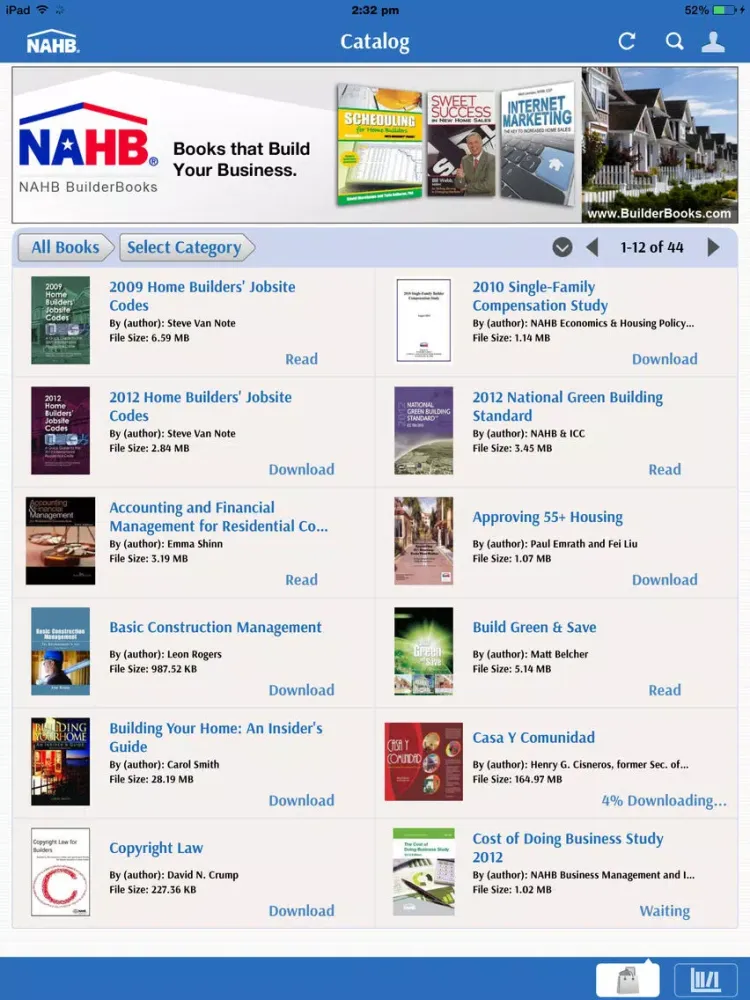 BuilderBooks iPad 应用截图