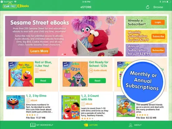 Screenshot di Sesame Street eBooks for iPad iPad 